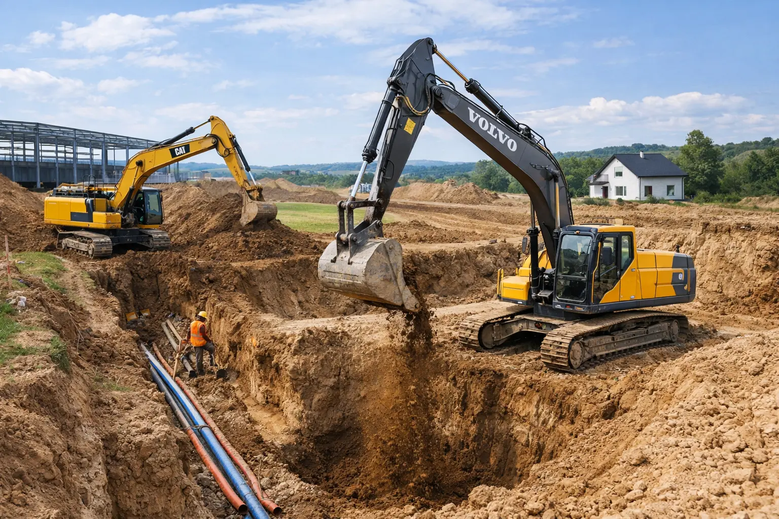 Săpături fundații și excavații DMC Group Zalău Sălaj